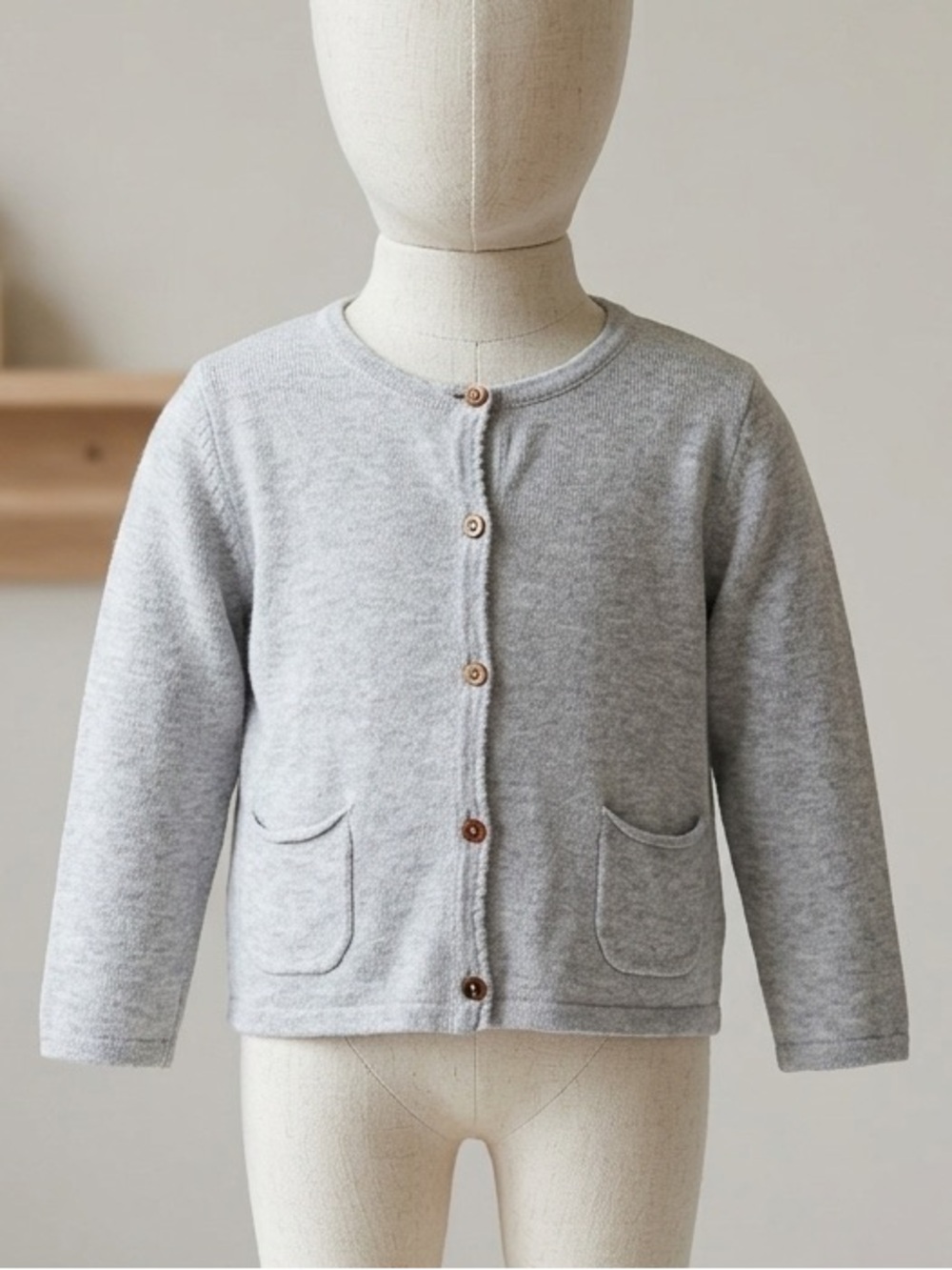 Zara Knitwear Gray Button-Front Cardigan Sweater - Size 18-24 Months